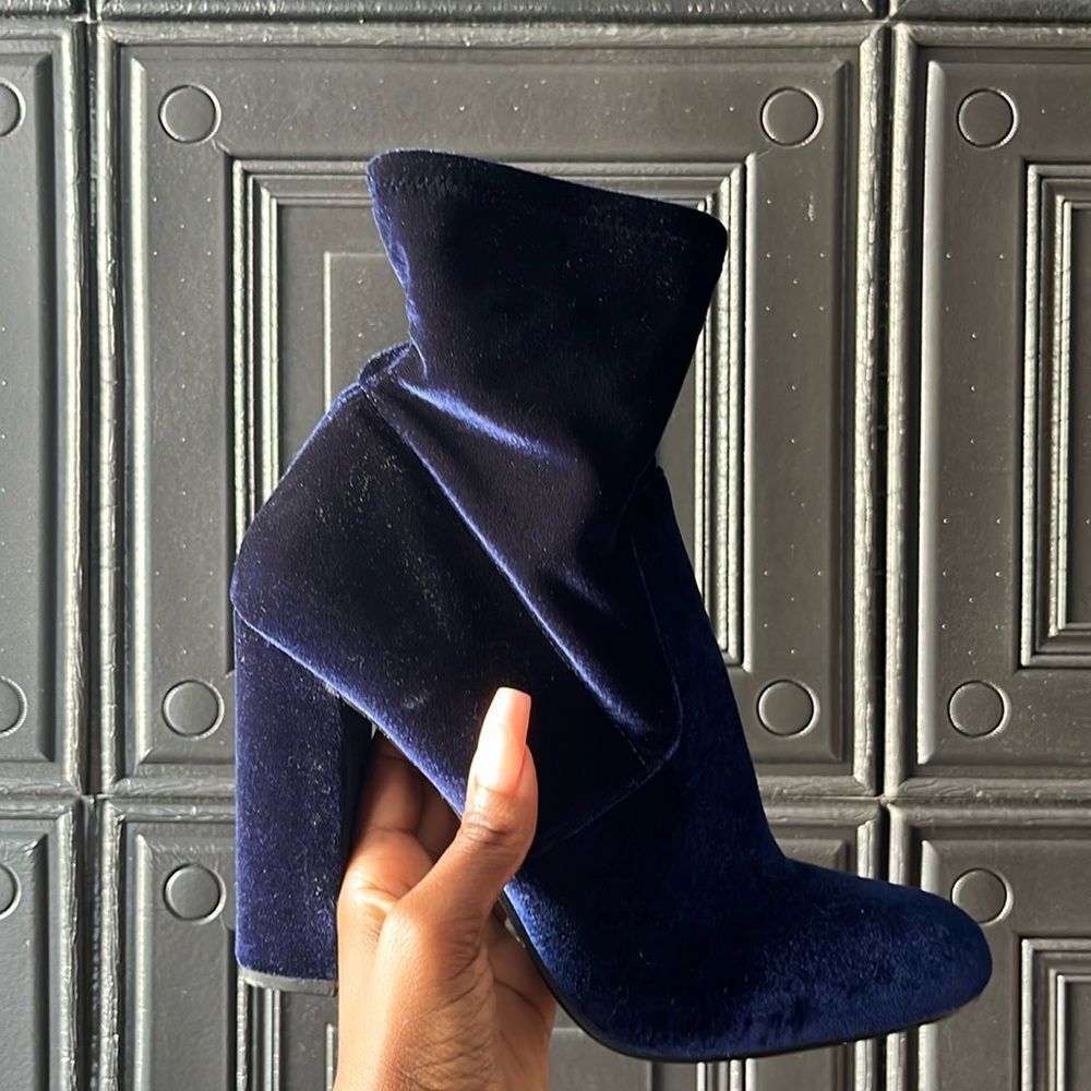 Steve Madden velvet booties